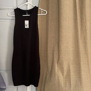 Forever 21 brand new black ribbed racerback mini dress size medium